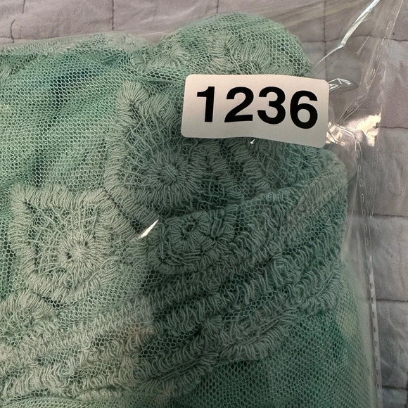 Rachel Zoe aqua blue shawl |kimono|swim cover up| one size #1236 - Picture 6 of 6